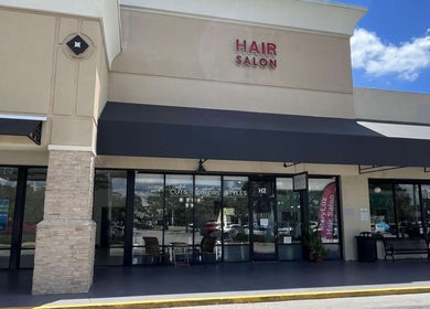 Exterior of MaryLuz Hair Salon in Jupiter, Florida, US with modern design and inviting entrance.