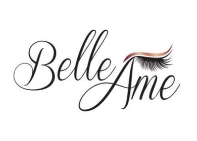 Belle Ame Beauty logo with elegant script and lash design in Bloemfontein, Free State, ZA.
