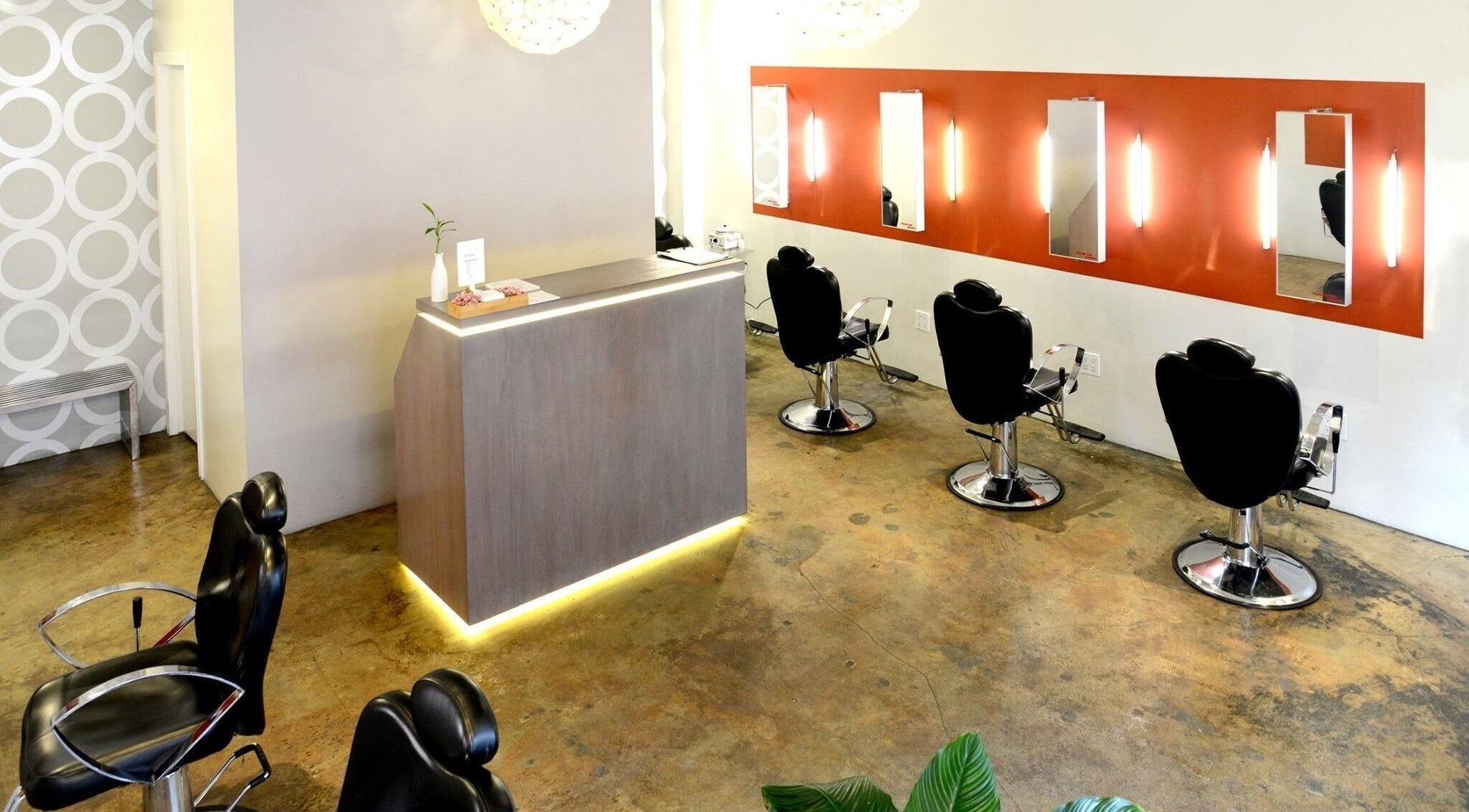 Modern salon interior at Thread - Murray Hill in New York, New York, US with stylish design and chic seating.