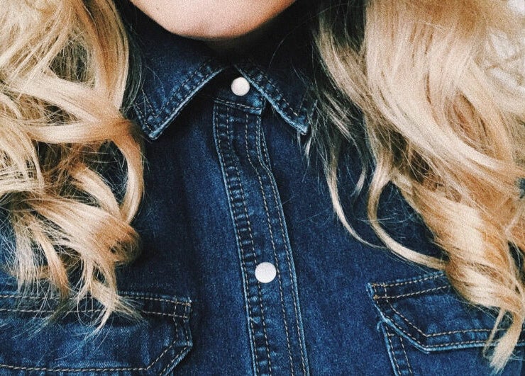 Blonde, curly hair styled elegantly at Hairs on Fire, Fremantle, Western Australia, AU.