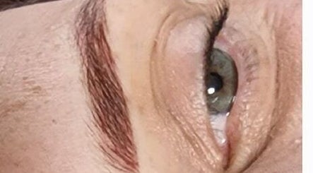 Close-up of a beautifully groomed eyebrow at Donnas Beauty Therapy, Dereham, England, GB.