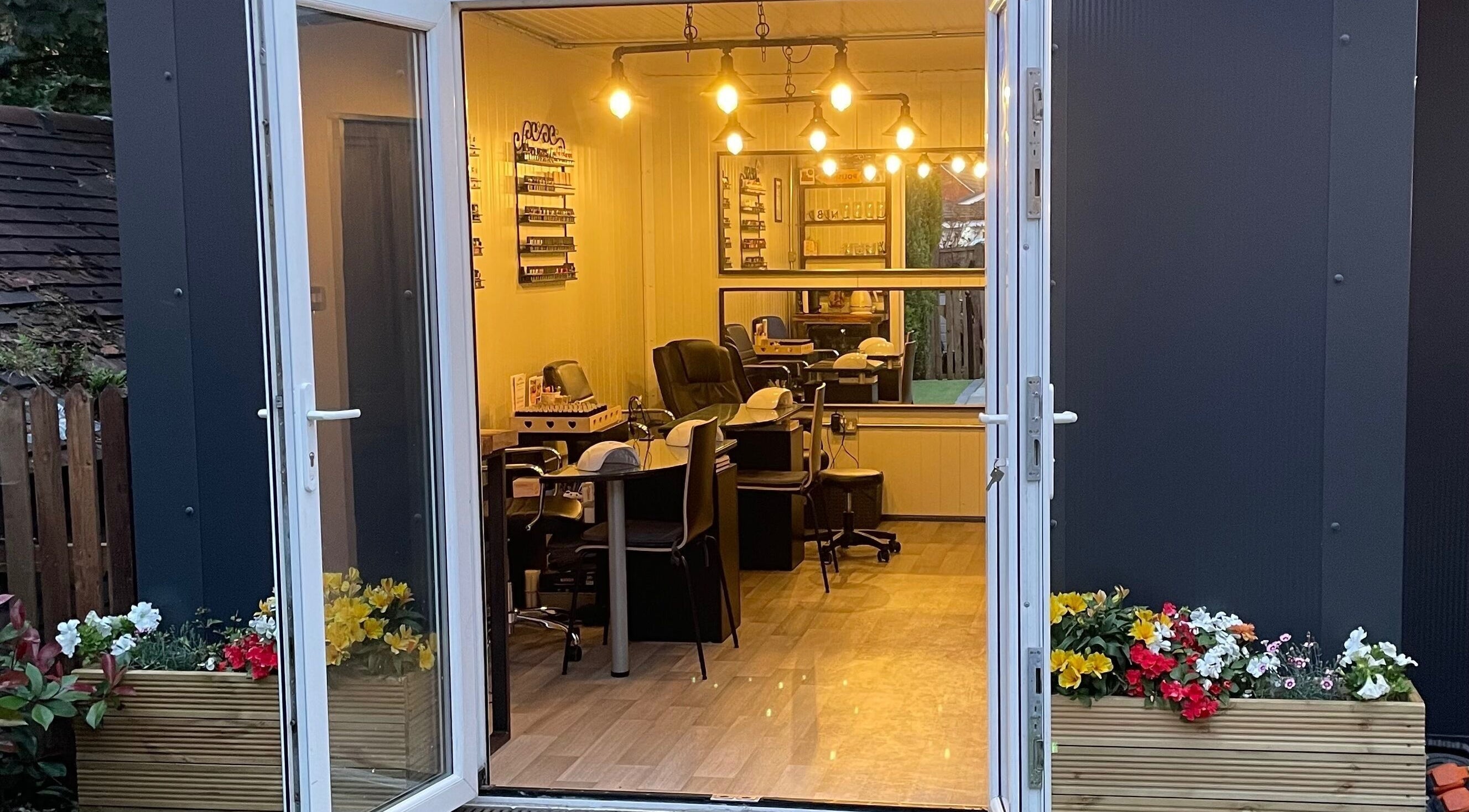 Inviting interior of Polished of Swinton, showcasing nail stations in Swinton, England, GB.