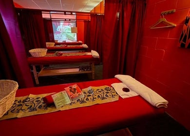 Relaxing massage room at Bamboo Spa Christchurch Central in Christchurch, Canterbury, NZ, with cozy ambiance.