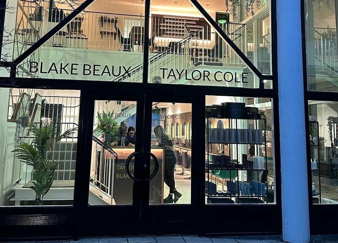 Front view of Taylor Cole beauty salon in Truro, England, GB showcasing chic interior.