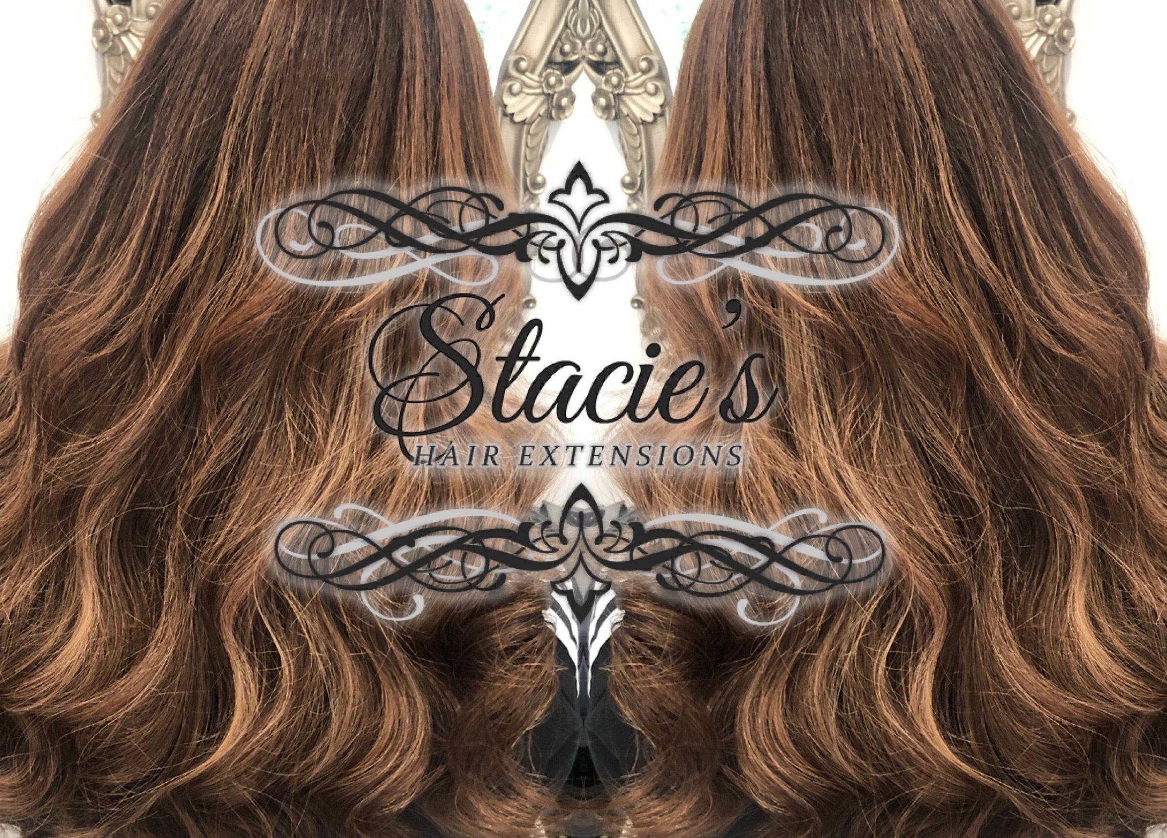 Elegant wavy brown hair extensions by Stacies Hair Extensions in Bradford, England, GB.