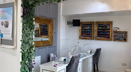 Elegant nail station at Coco Aesthetics & Beauty, Coal Aston, England, GB showcasing serene ambiance and decor.