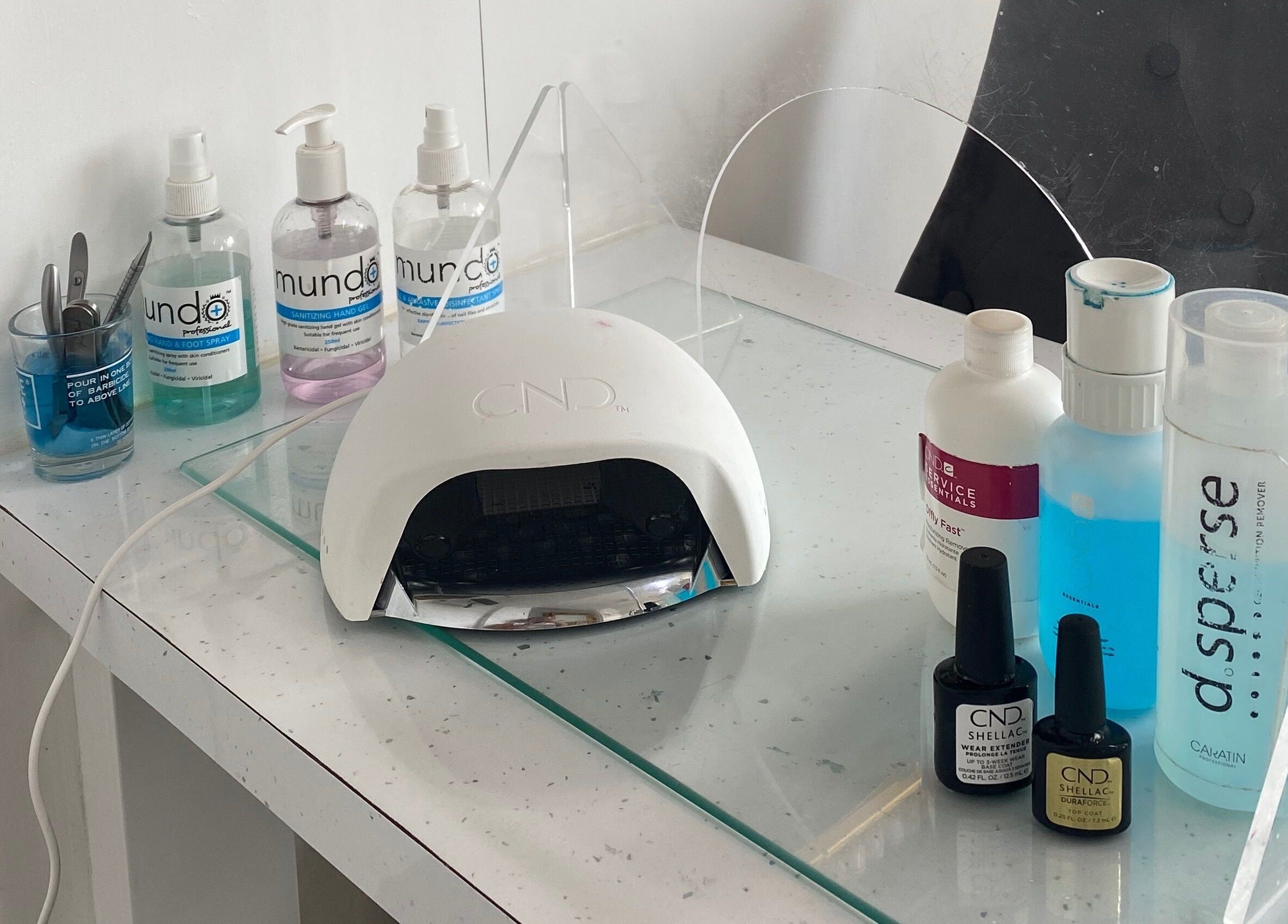 Nail care products and tools at Coco Aesthetics & Beauty, Coal Aston, England, GB.