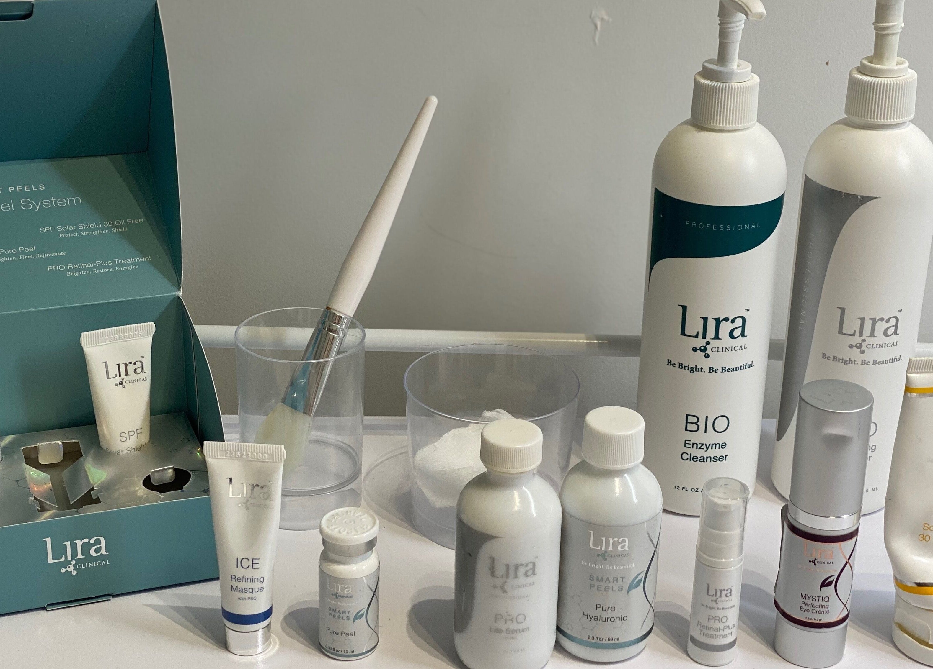 Lira skincare products at Coco Aesthetics & Beauty in Coal Aston, England, GB.