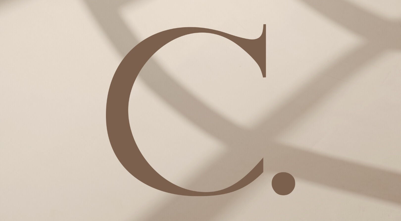 Stylish monogram C on textured background at Coveted Beauty by Kelly, Wroxham, England, GB.