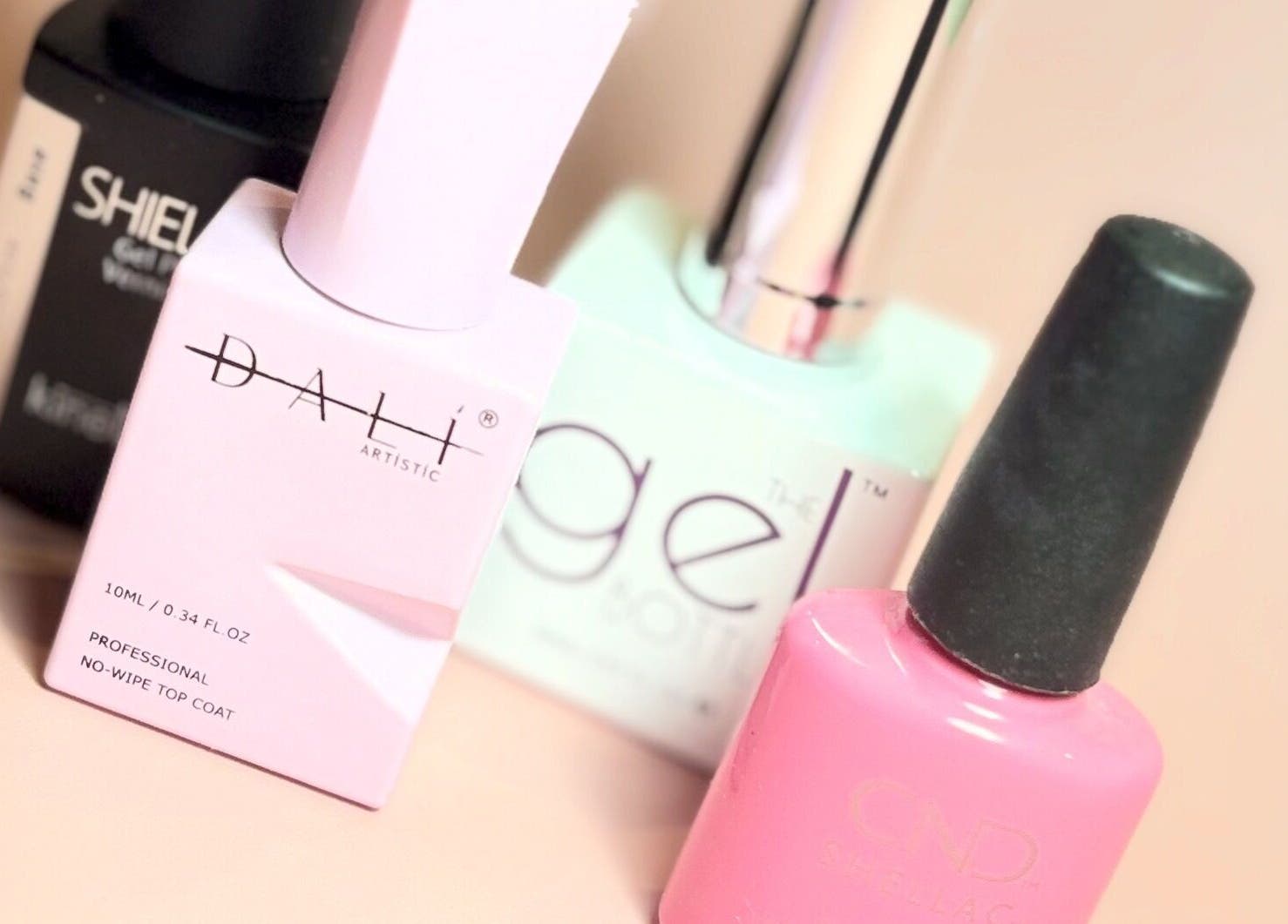 Nail polish bottles at Kirsty’s Beauty, Poole, England, GB showcase a vibrant, professional finish.