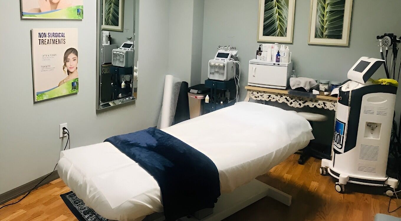 Tranquil treatment room at Body Frame Spa | Fort Myers, featuring a comfortable massage table, Fort Myers, Florida, US.