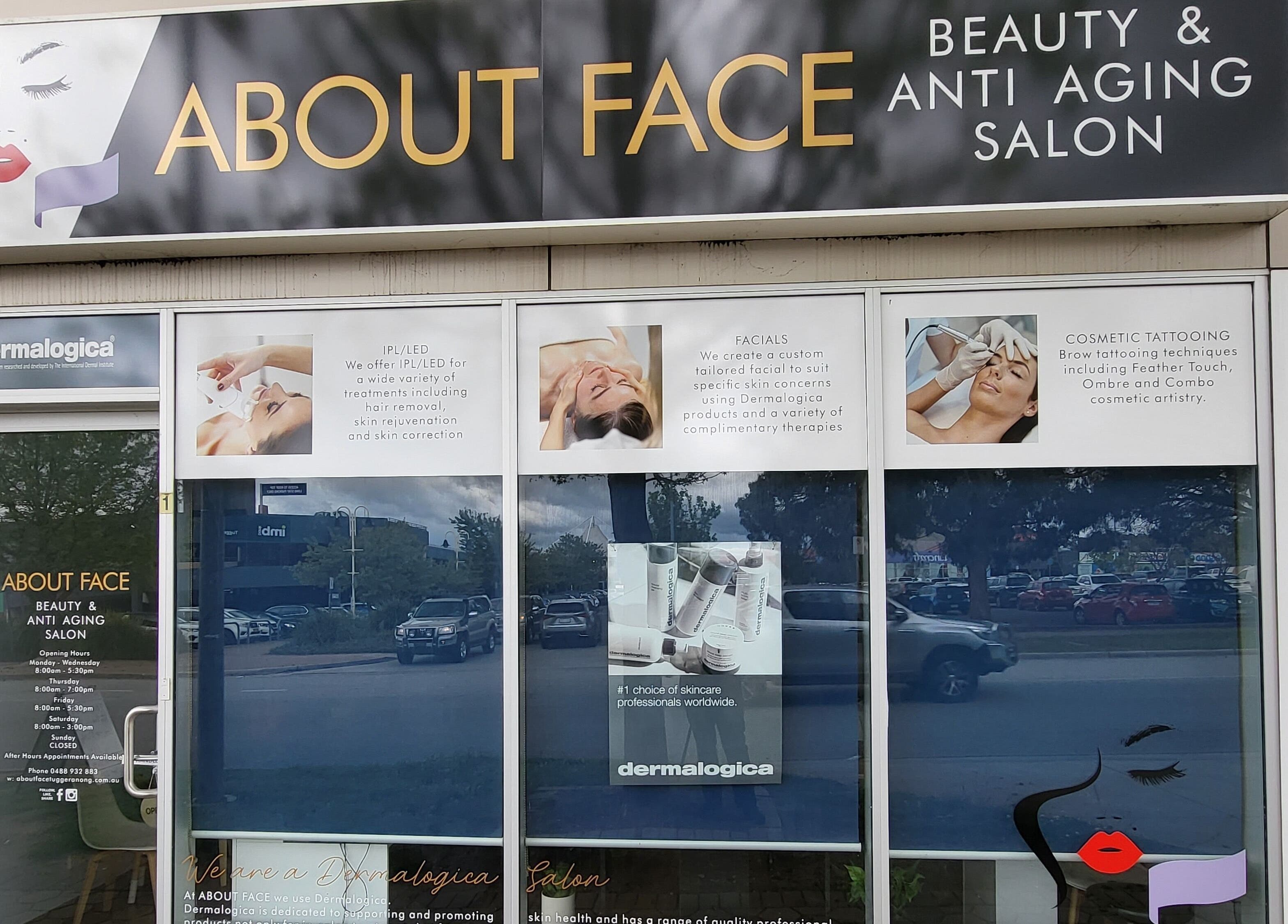 Front view of ABOUT FACE Beauty & Anti Aging Salon, located in Greenway, Australian Capital Territory, AU.