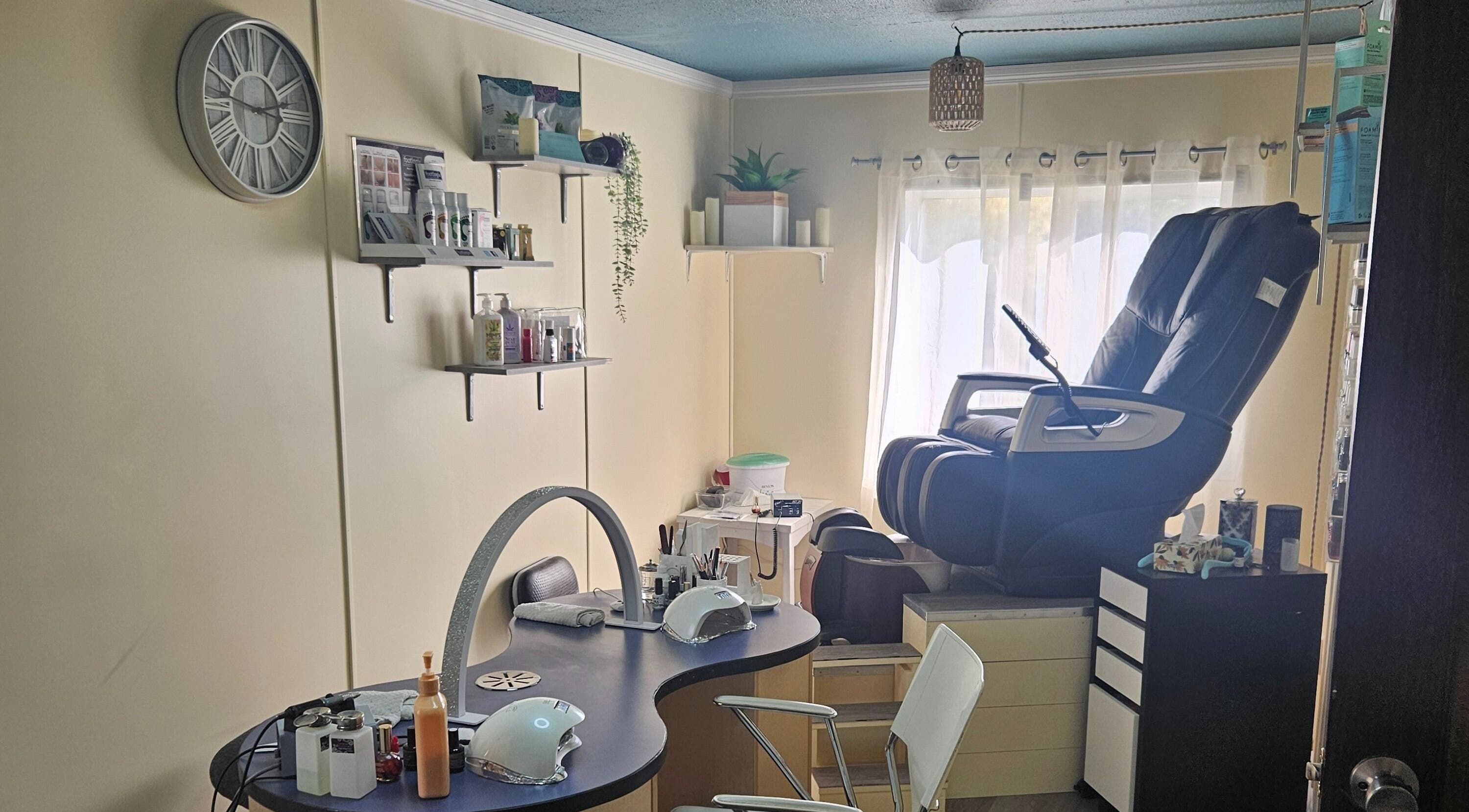 Comfortable beauty and wellness setup at Manifested Beauty, Rocky Mountain House, Alberta, CA.