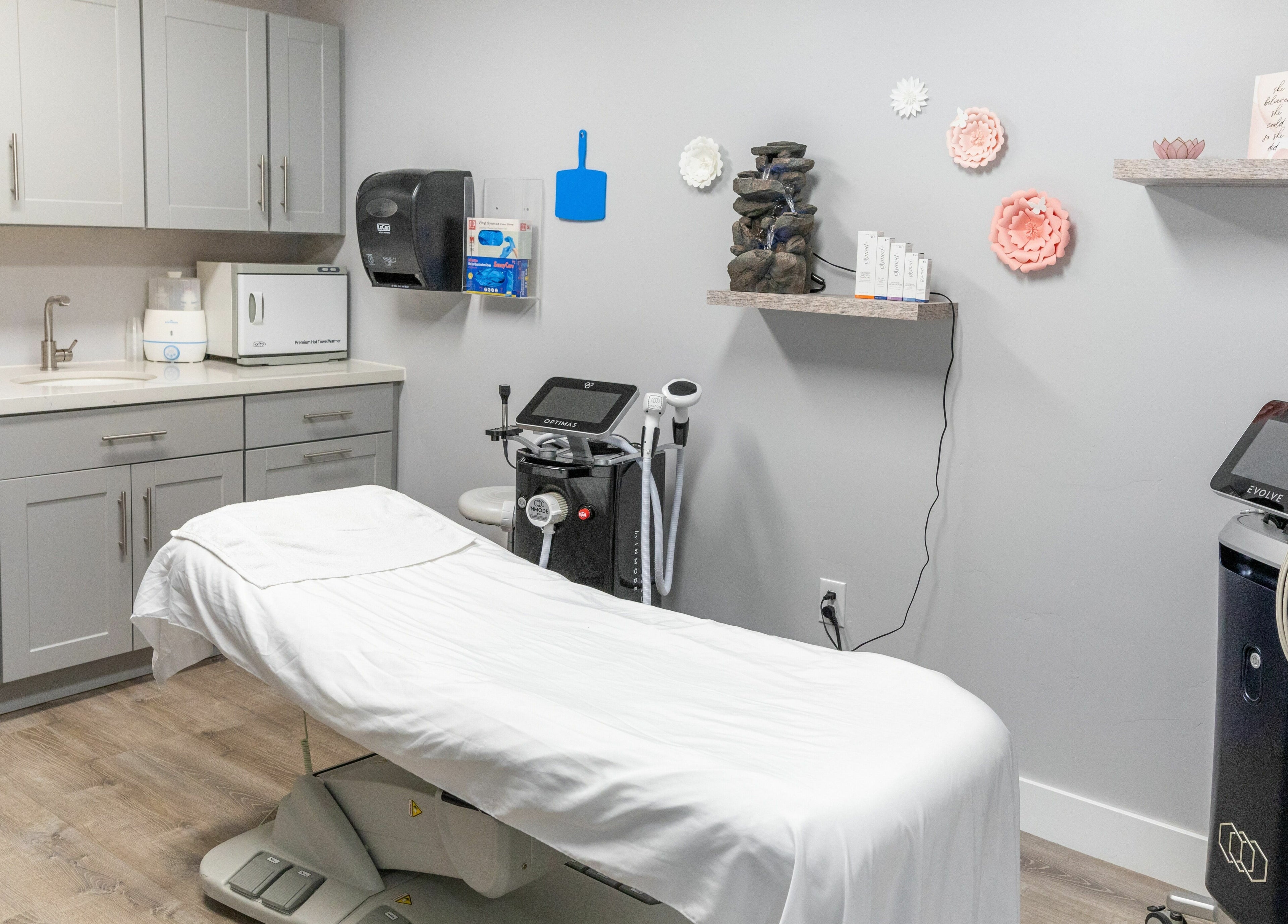 Spa treatment room at Health and Vitality, Orem, Utah, US, featuring modern equipment and relaxing decor.