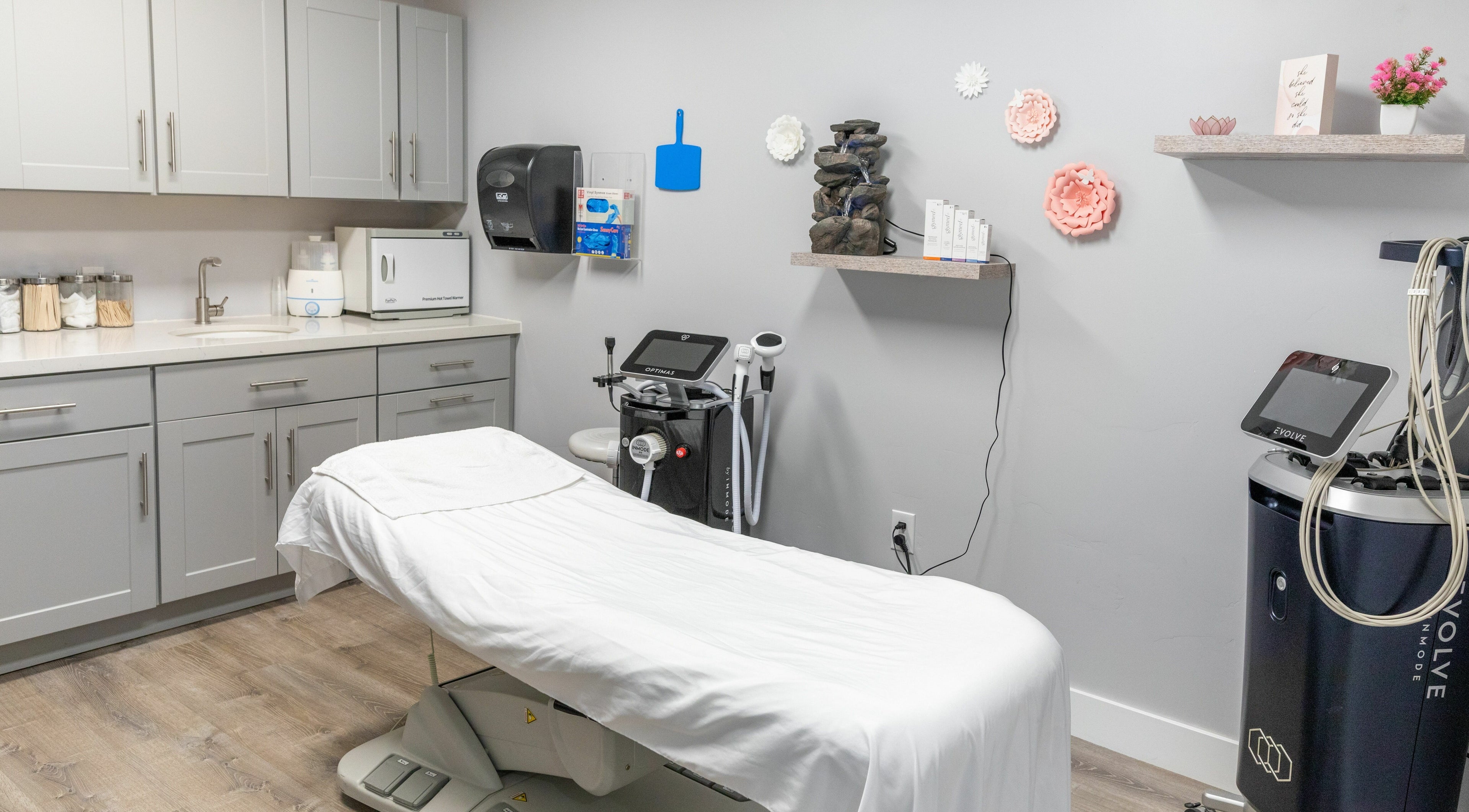 Spa treatment room at Health and Vitality, Orem, Utah, US, featuring modern equipment and relaxing decor.