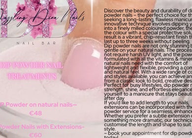 Discover dip powder nails at Dazzling Diva Nails, Athenry, IE for a flawless and lasting manicure.
