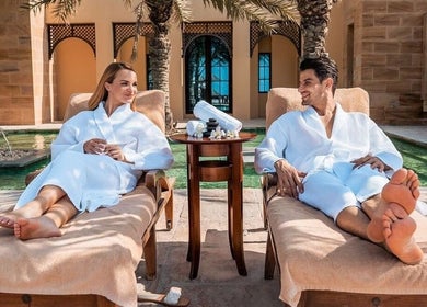 Couple relaxing at Naturelife Spa - Al Mairid, Ras Al-khaimah, Ras Al Khaimah, AE, enjoying a serene ambiance.