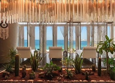 Relaxing spa room at Naturelife Spa Rixos Premium JBR with ocean view, Dubai, UAE, AE.