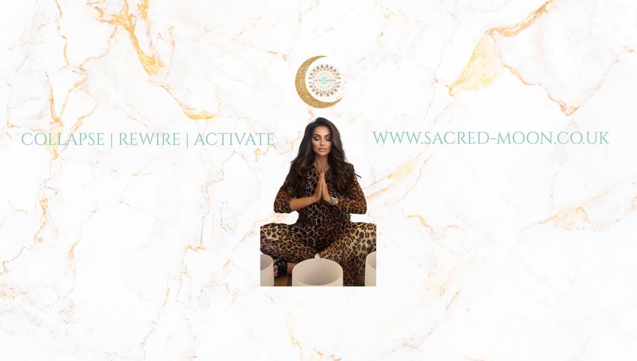 Woman meditating at Sacred Moon Wellbeing & Quantum Led Coaching Academy, Horbury, England, GB.