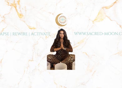 Woman meditating at Sacred Moon Wellbeing & Quantum Led Coaching Academy, Horbury, England, GB.