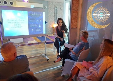 Interactive workshop at Sacred Moon Wellbeing & Quantum Led Coaching Academy, Horbury, England, GB.