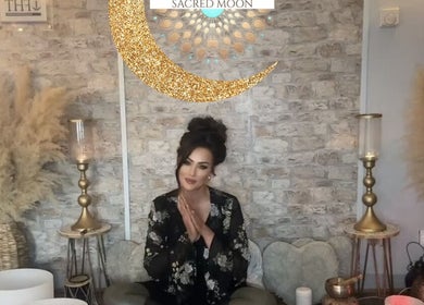 Sacred Moon Wellbeing coach in serene setting at Horbury, England, GB. Elegant decor enhances the peaceful ambiance.