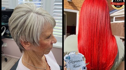 Elegant haircuts and vibrant red styles at ELEGANCE HAIR BOUTIQUE, Peterborough, England, GB.