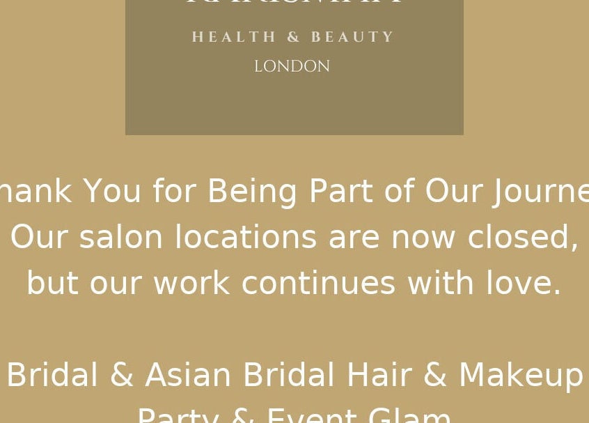 Karismha Health & Beauty in Pinner, England, GB announces closure with a heartfelt thank you message.