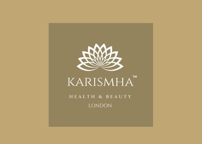 Karismha Health & Beauty logo with lotus design in Pinner, England, GB.
