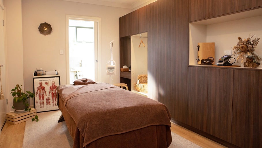 Co Co Ci Remedial Massage and Facial in Edwardstown, South Australia features a serene therapy room.