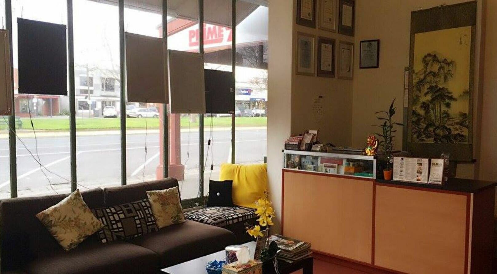 Relaxing reception area at RTC Golden Point in Golden Point, Victoria, AU showcasing comfortable seating and decor.