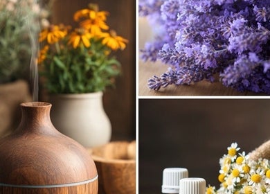 Aromatic lavender and flowers enhance Natalie’s Mobile Massage, Yarrabilba, Queensland, AU atmosphere.