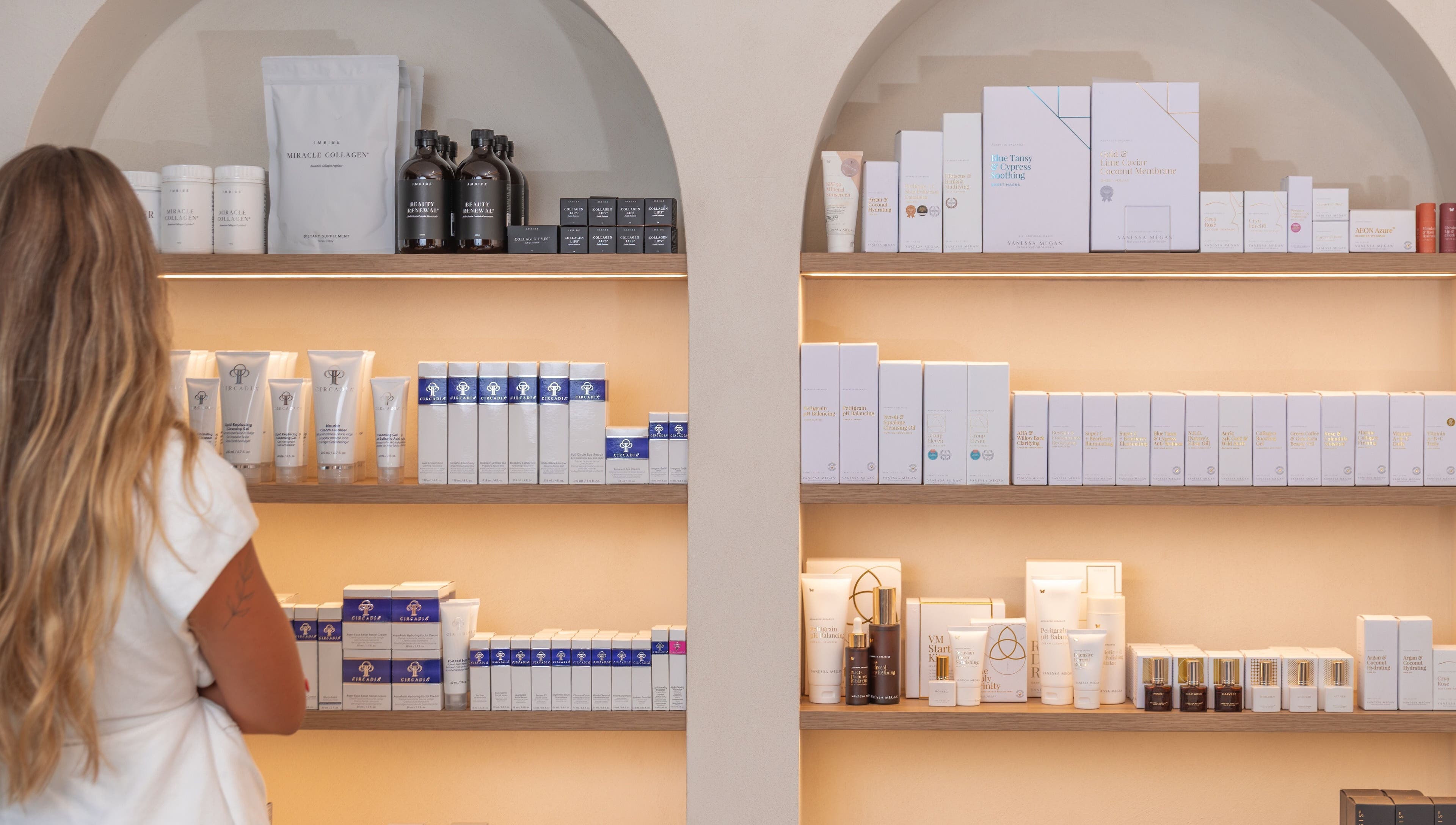 Indulgences beauty products display at The Junction, New South Wales, AU, showcasing various skincare items.