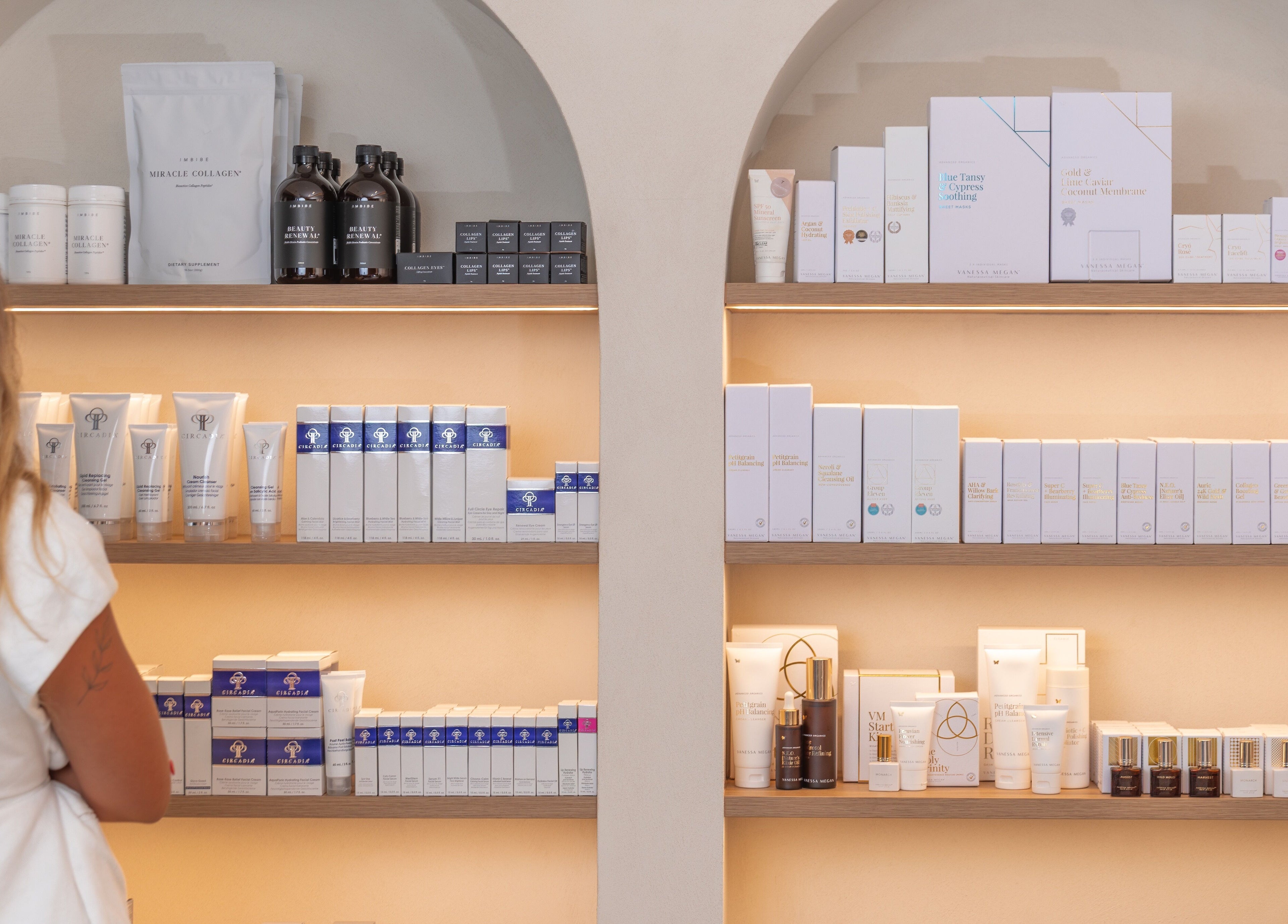 Indulgences beauty products display at The Junction, New South Wales, AU, showcasing various skincare items.