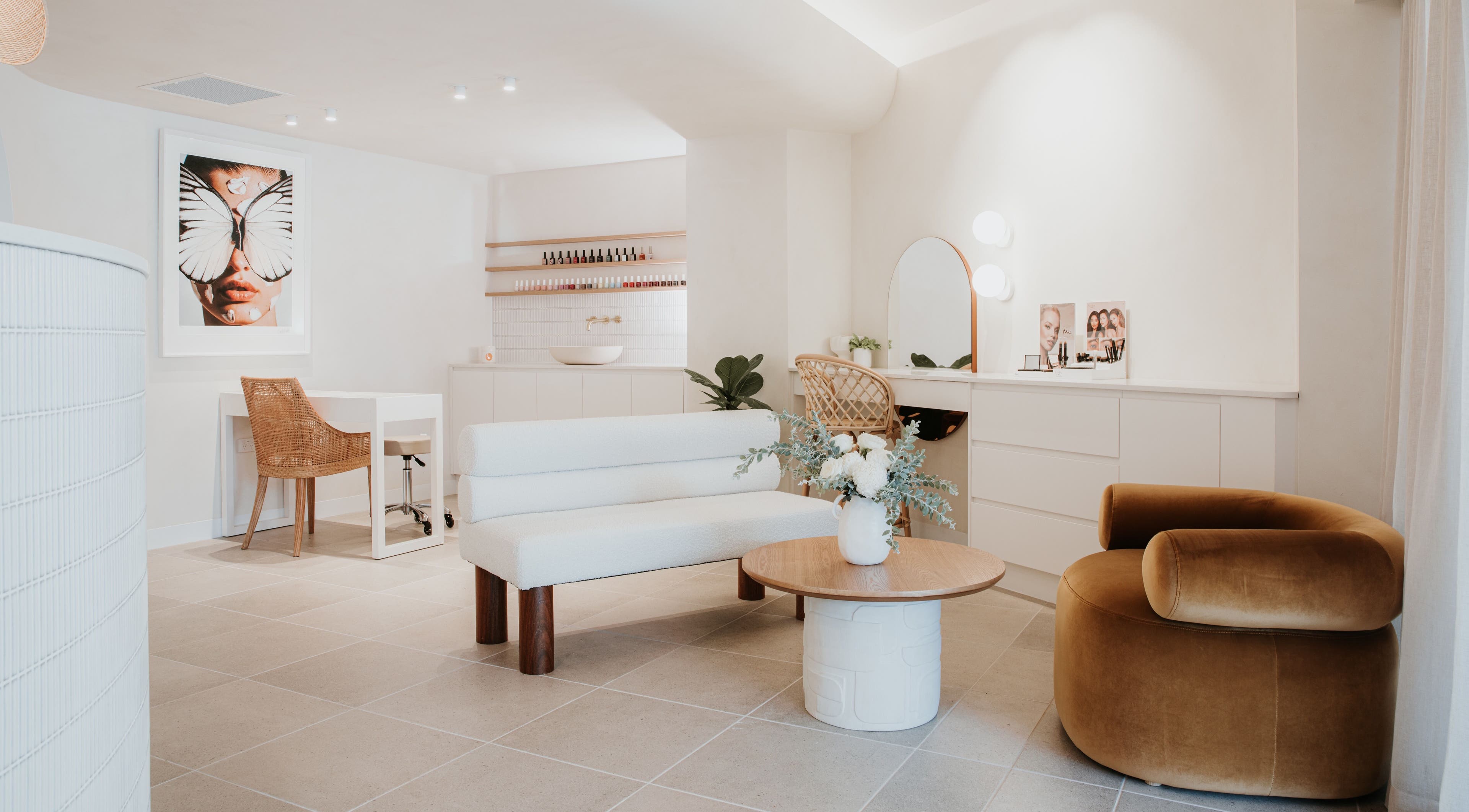 Elegant interior of Indulgences at The Junction, New South Wales, AU with plush seating and artistic decor.