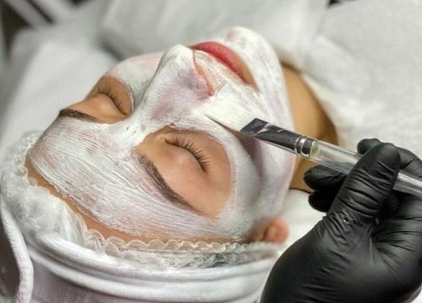 Luxurious facial treatment at Royal Nordic Beauty Salon, Dubai, AE enhances skin with expert care.