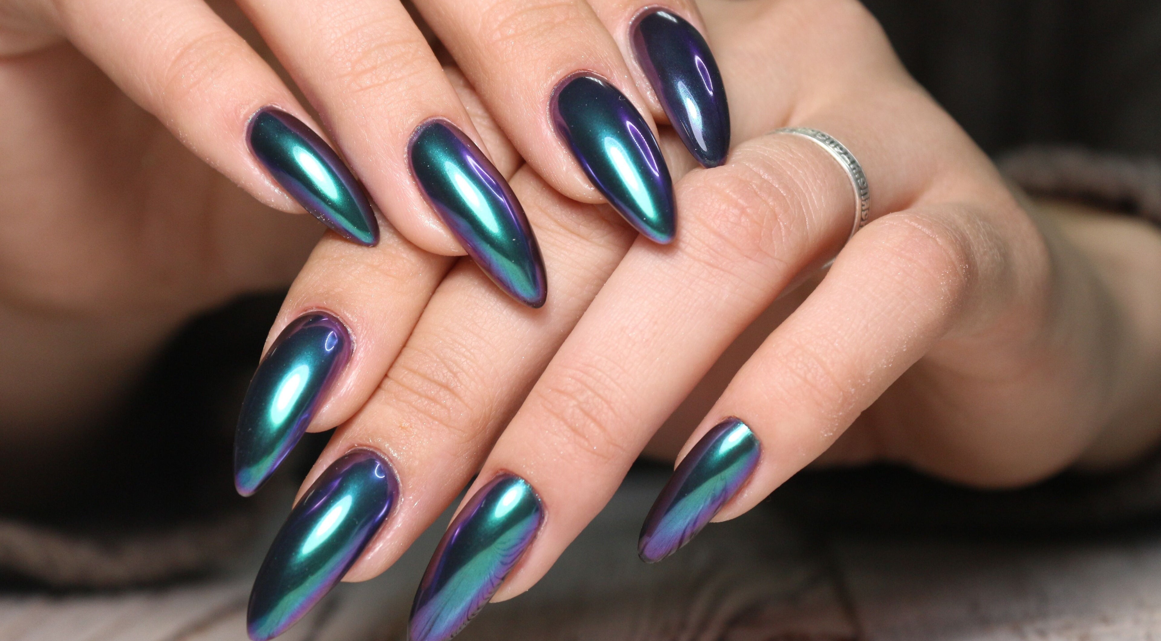 Iridescent nail art at Feel Pink Salon and Spa Home Beauty Service, Dubai, Dubai, AE.