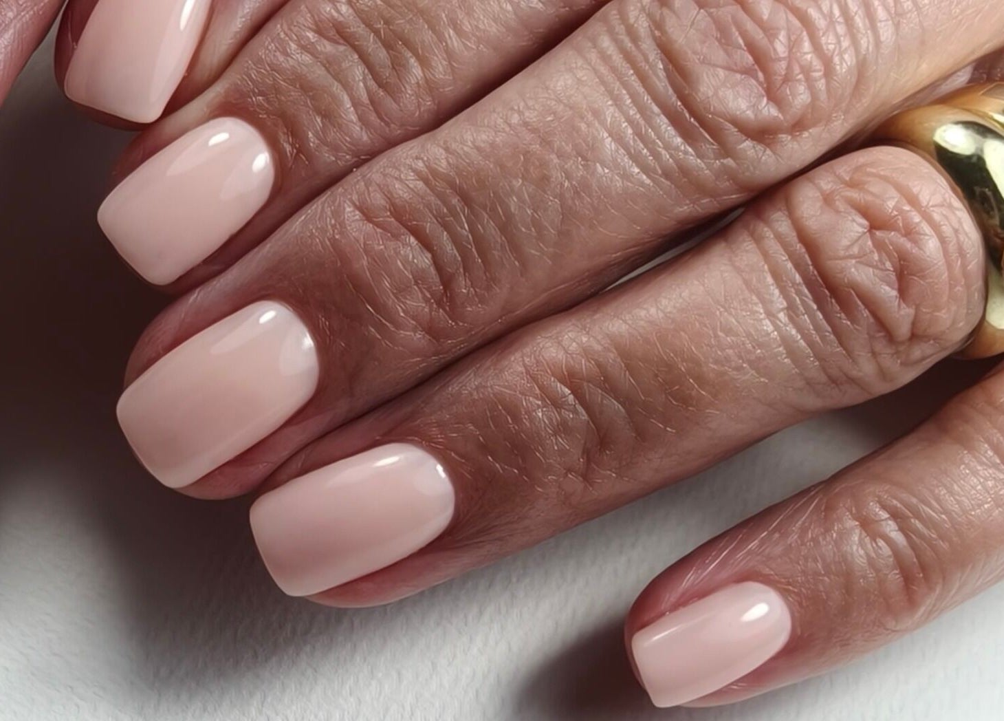 Beautiful nude gel manicure at Goddess Nail Studio, Auckland, Auckland, NZ. Perfect for a polished look.