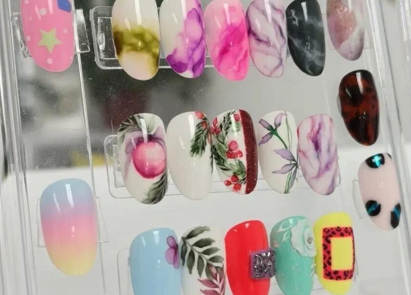 Vibrant nail designs at Goddess Nail Studio, Auckland, Auckland, NZ, showcasing artistic flair.