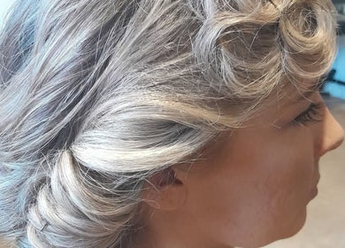 Elegant hair updo at Lelani Hair, Broome, Western Australia, AU.