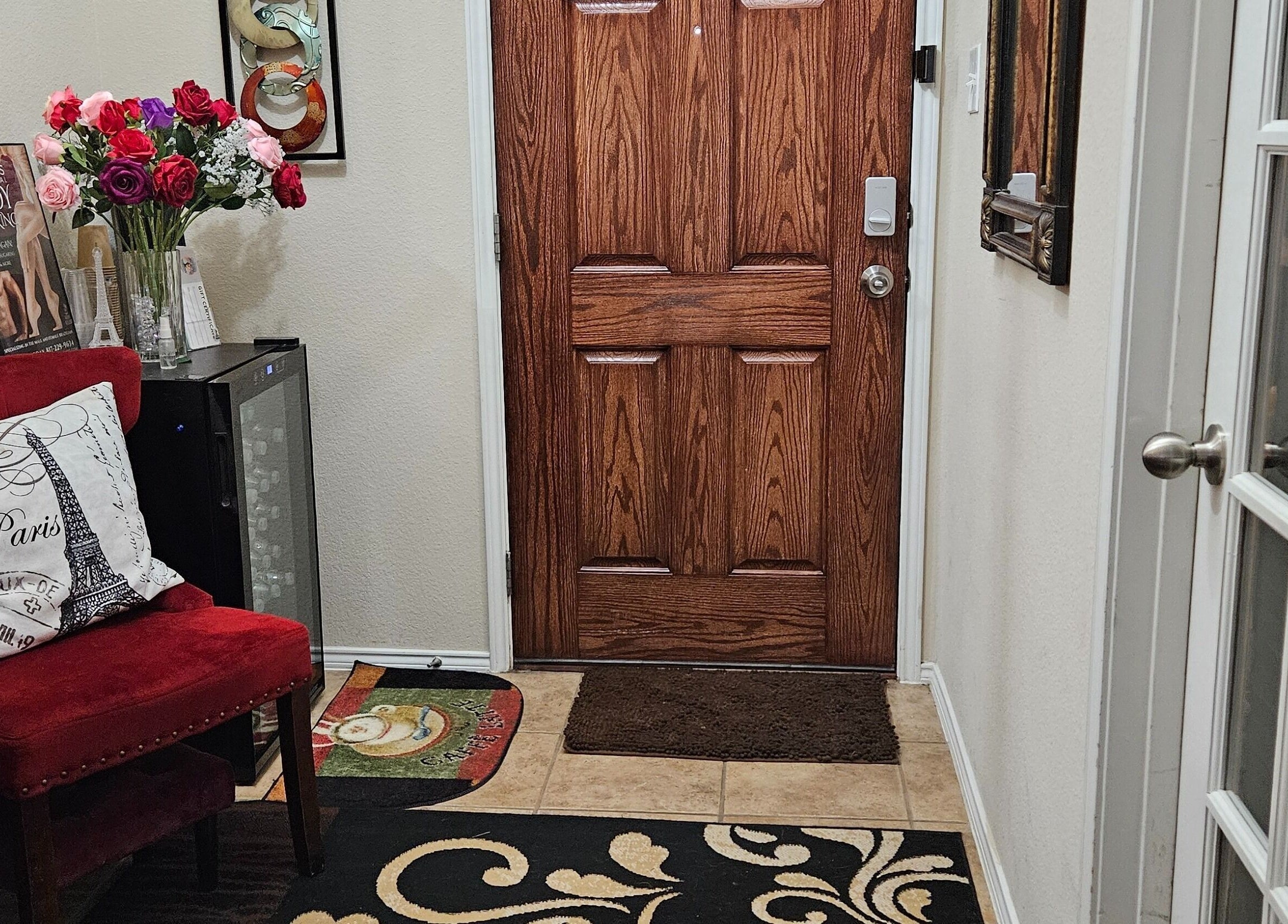 Entrance area of Adriana's Professional Body Sugaring and Neuro Divergent Affirming Coach in Keller, Texas, US.