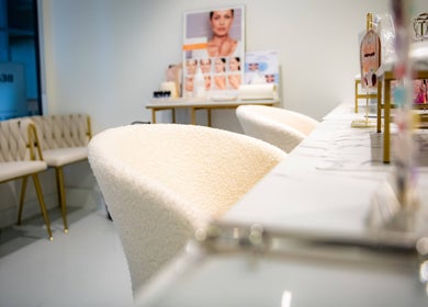 Elegant seating area at Jennys House Nail & Beauty Castle Hill, Castle Hill, New South Wales, AU.