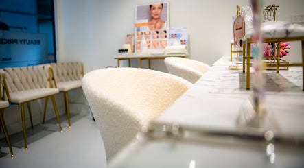 Elegant seating area at Jennys House Nail & Beauty Castle Hill, Castle Hill, New South Wales, AU.