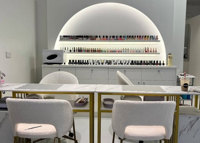 Modern nail station at Jennys House Nail & Beauty Castle Hill, Castle Hill, New South Wales, AU.