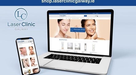 Laser Clinic Galway online store display on a laptop and smartphone in Kilcolgan, County Galway, IE.