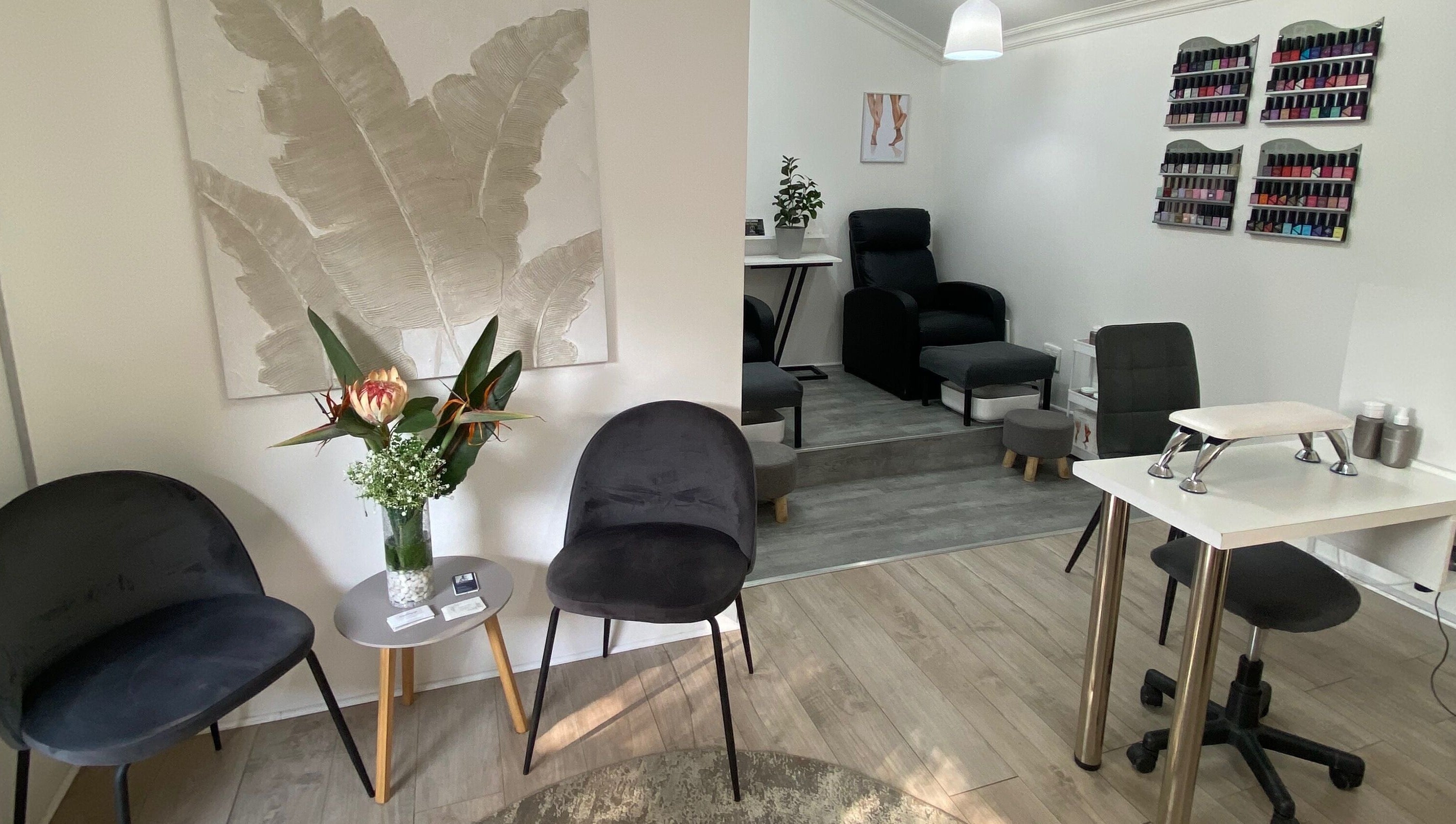 Tranquil Nails and Things salon in Johannesburg, Gauteng, ZA with elegant decor and manicure station.
