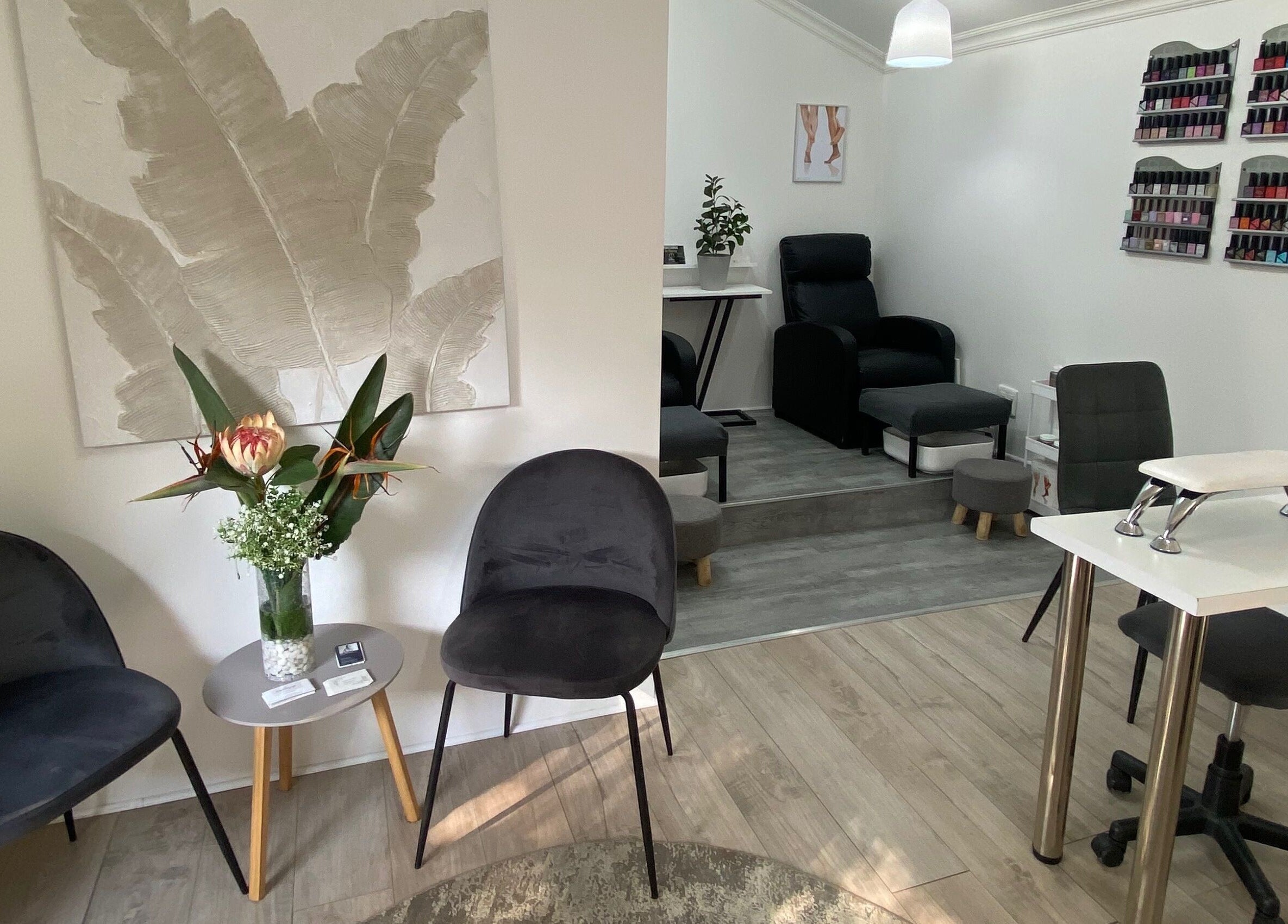 Tranquil Nails and Things salon in Johannesburg, Gauteng, ZA with elegant decor and manicure station.