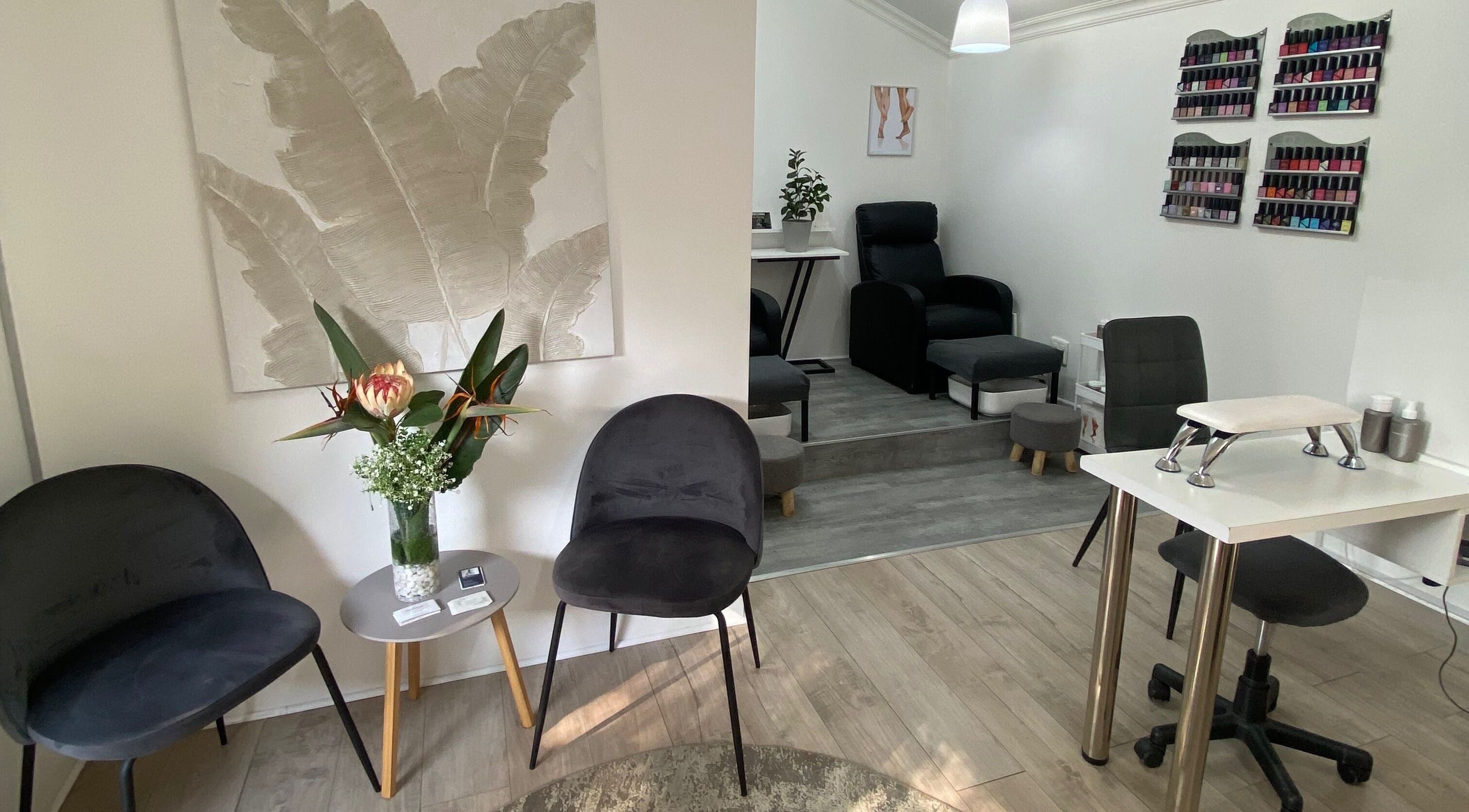 Tranquil Nails and Things salon in Johannesburg, Gauteng, ZA with elegant decor and manicure station.