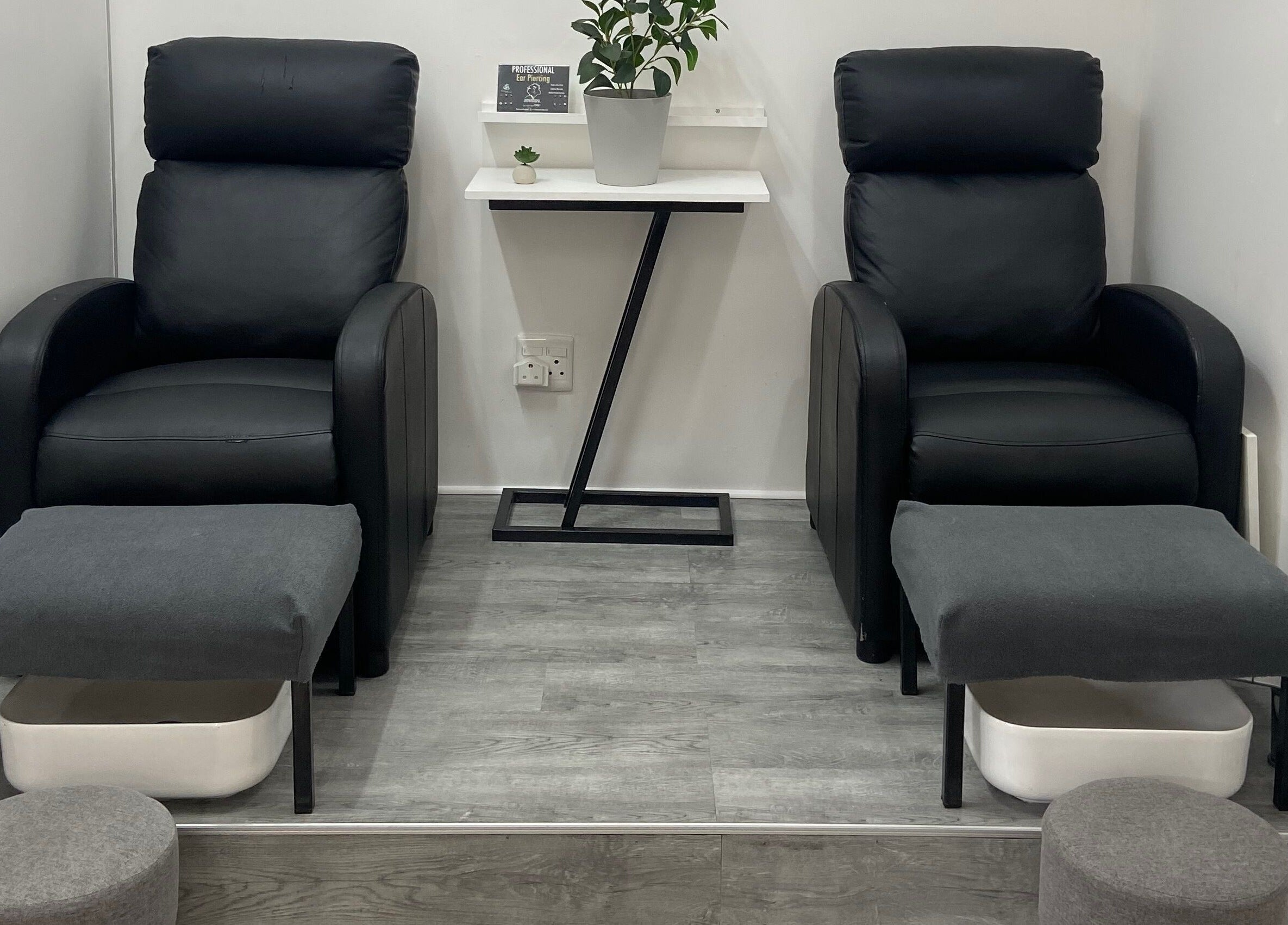 Comfortable pedicure chairs at Nails and Things, Johannesburg, Gauteng, ZA, offering serene wellness.