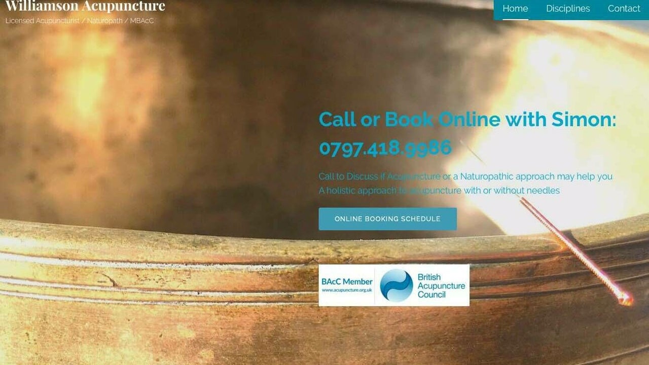 Williamson Acupuncture (NHS) East Trees Health Centre UK, 100